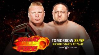 WWE Great Balls Of Fire 2017 PPV Live 6/18/17