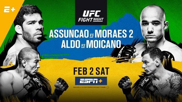 Watch UFC Fightnight 144 Assuncao vs Moraes 2 2/2/2018 Online 2nd February 2019 Full Show Free