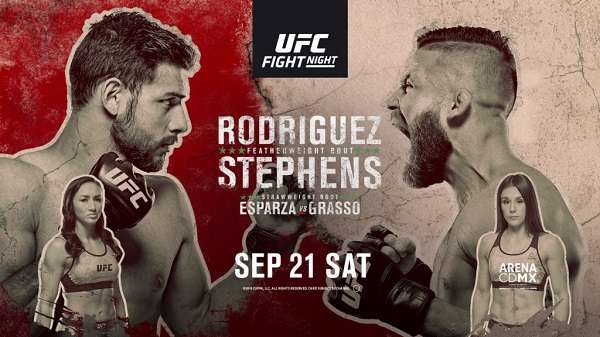 Watch UFC Fight Night Rodriguez vs Stephens 9/21/19 Online 21st September 2019 Full Show Free