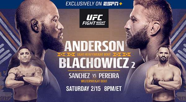 Watch UFC Fight Night 167: Anderson vs. Błachowicz 2 2/15/20 Online 15th February 2020 Full Show Free