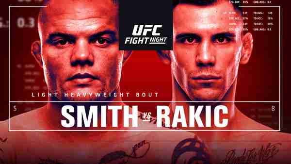 UFC FightNight 175 Smith Vs Rakic 8/29/20