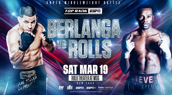 Watch Berlanga v Rolls 3/19/22 March 19th 2022 Online Full Show Free