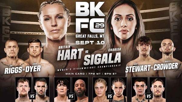 Watch BKFC 29 Montana 2: Britain Hart vs Charisa Sigala 9/10/22 September 10th 2022 Online Full Show Free