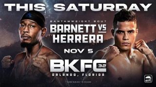 BKFC 32 Orlando – Reginald Barnett Jr. vs Geane Herrera 11/5/22