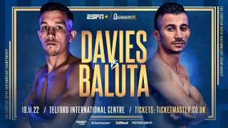 Top Rank Boxing : Davies vs. Baluta 11/19/22