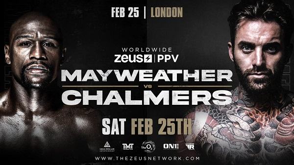 Watch Zeus Boxing Floyd Mayweather vs Aaron Chalmers 2/25/23 25th February 2023 Online Full Show Free