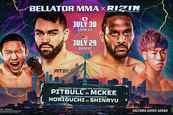 Watch Bellator x Rizin - Pitbull vs McKee 7/29/23 29th July 2023 Online Full Show Free