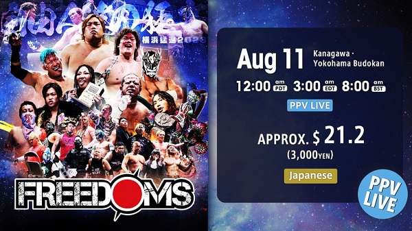 Watch NJPW Freedoms PPV 2023 Live August 11th 2023 8/11/23 August 11th 2023 Online Full Show Free