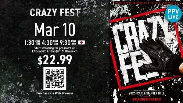 Watch NJPW CRAZY FEST 2025 3/10/25